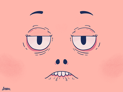 Tired Face aesthetic art cartoon cartoon face character design cute cute face design digital art digital drawing drawings expresssion face face expression illustration kawaii pastel tired face