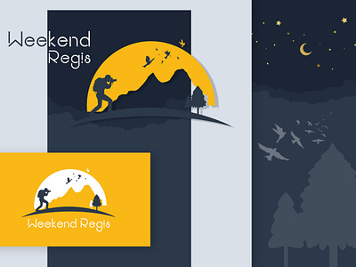 Weekend Regis logo brand brand agency branding dribbble graphic graphic design graphic art illuatration logo logodesign regis thememakker ui vector weekendlogo yellow logo