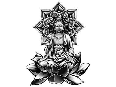 Buddha buddha illustration tattoo yoga