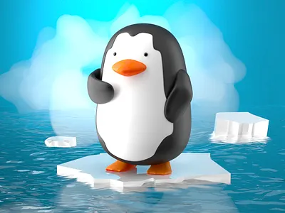 Antarctica penguin exploration 3d antarctica c4d character corona exploration penguin