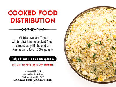 Charity Food Distribution banner branding charity design food food banner minimal ramadan simple food banner ui white
