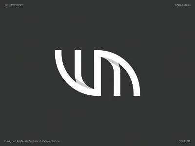 WM Monogram branding icon logo mark minimalism monogram symbol typography vector