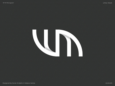 WM Monogram branding icon logo mark minimalism monogram symbol typography vector