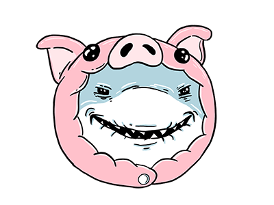 Shark Pig animatedgif animation pig shark