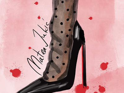 Louboutin shoe fashion fashionillustration handskech louboutin procreate