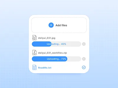 Daily UI - 031 File Upload blue dailyui design file file upload graphic load loading modal simple ui upload