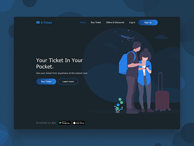 Dark Webpage Concept clean color concept daily ui design header illustration ui ux web