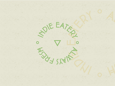 Indie Eatery branding circle food garden health icon design identity logo restaraunt system design texture typography vegan