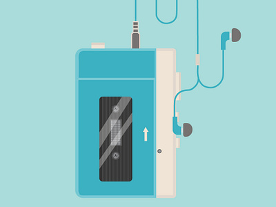 Walkman colors illustration illustrator inspiration vector