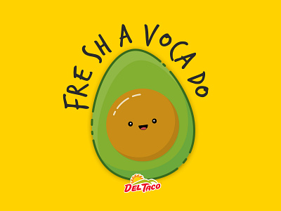 Fre sha voca do! avocado brown cartoon cute cute art design fre sha voca do fruit green illustration mbe mbe style meme memes sketch vegetable vine vines yellow