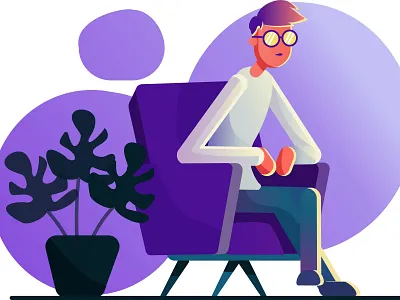 Man character flat illustration man vector