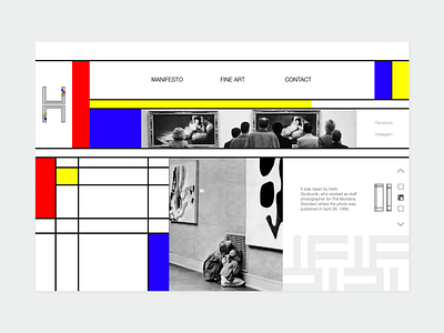 Herb Slodounik bauhaus blue geometric art photographer red ui ux design web yellow