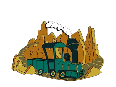 the mountains design flat illustration vector