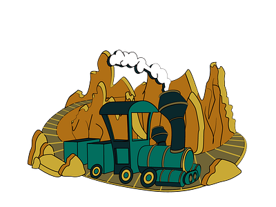 the mountains design flat illustration vector