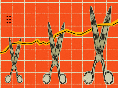 Google DNI | «2018: Cord-cutting has a jump of 32%» collage cutout editorial illustration graphic growth illustration scissors statistics