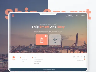 Shipco design ui ux funny illustration web app website