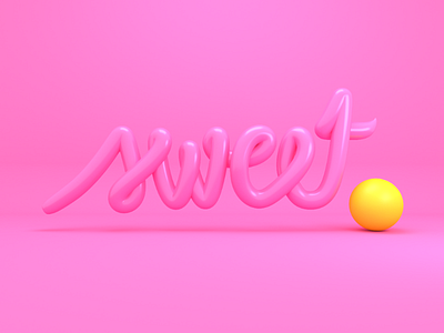 Sah-weeeeet! 3d blender cycles pink sweet