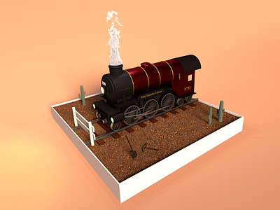 CHOOOOOO! 3d blender choo cycles locomotive train