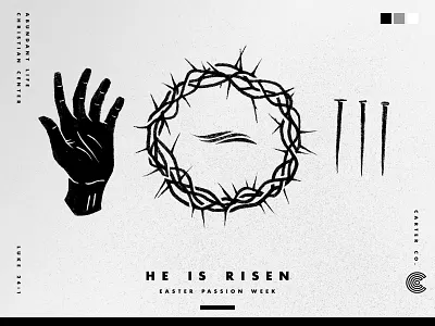 Easter Passion Week abundant life branding christian crown of thorns design easter elevation hand hand drawn illustration jesus jesus christ luke 24:1 procreate religion religious risen wip