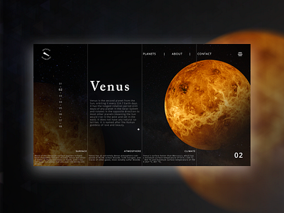 Planet Encyclopedia Concept design flat ui ux web website