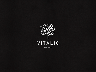 Vitalic - Organically cultivated products brand cornelian cherry cursordesign cursordesignstudio design graphic graphicdesign health icon identity illustration jam life logo organic product studio tree vector