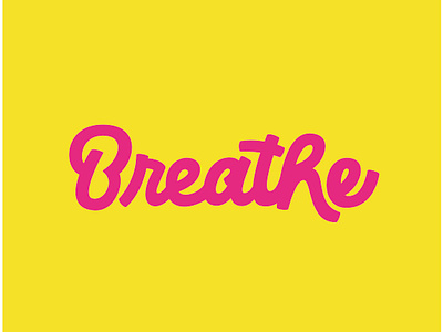 Breathe handmade lettering logo logotype type typography