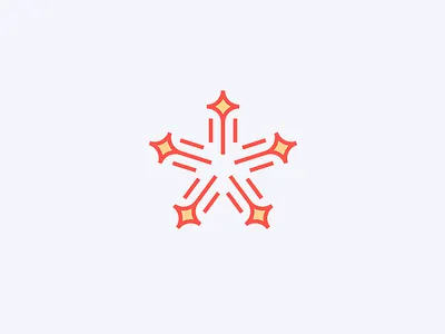 Abstract star abastract geometric sophisticated sparkles star