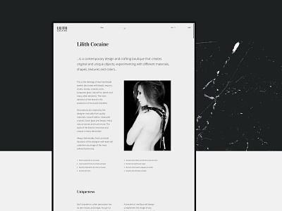 LILITH COCAINE branding clean concept design desktop digital e commerce exploded fashion grid interaction layout minimal minimalism pure site typography ui ux web