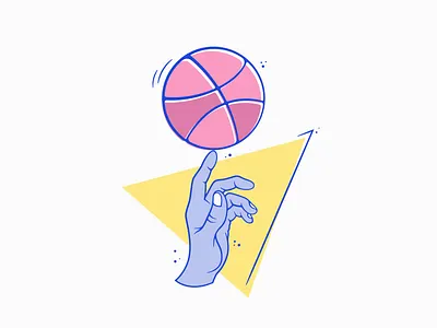 Dribbblin' branding dribbble ball dribbble invite graphic design hand identity illustration invite logo