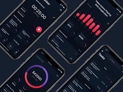 Time tracker iOS UI kit app apple apple design concept design dribbble flat interace interface design ios minimal typography ui uiinterface uitrends uiux uiux designer uiuxdesign ux web