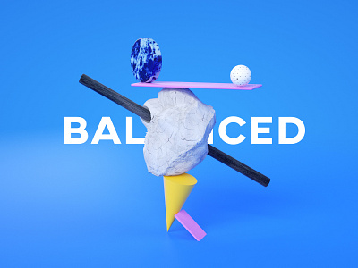 *well balanced post* 3d branding c4d cinema4d design flat graphicdesign illustration lettering logo minimal modern octane poster thirtylogos type typography vector web xuxoe