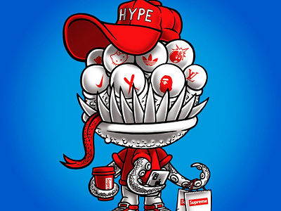 HYPEBEAST character design digital 2d illustration