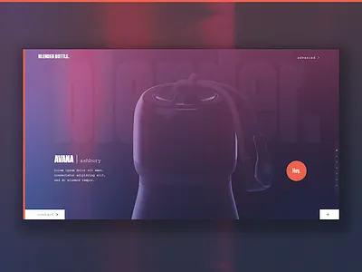 Product landing page concepts. 3d animation cinema 4d motion design u ux ui