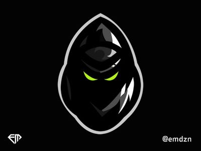 DARK REAPER MASCOT LOGO by branding dark design drawing esports team log fortnite fortnite logo gaming graphic illustration logo logo esports marca mascot design mascot logo sketch twitch logo vector