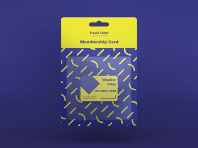 Travel Chief - Membership Card branding design illustration logo