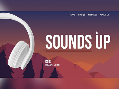 Sounds Up Web UI design design photoshop illustrator prototype uidesign web