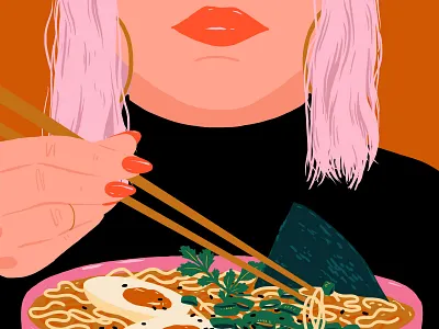Ramen chopsticks egg food illustration japan japanese food ramen tokyo yum
