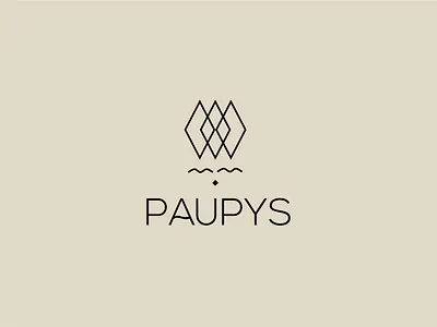 Paupys logo branding flat logo vector