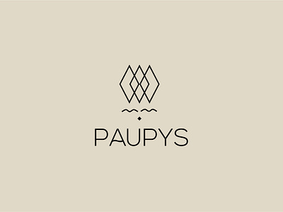 Paupys logo branding flat logo vector