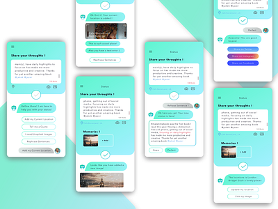 Smart Bot for Status Update for #Dailyui010 branding dailyui hireme iphone mobileapp mobileappdesign mobileuiux ui uidesign ux web
