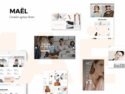 Mael agency business creative designer freelancer portfolio portfolio wordpress shop shop app showcase studio website mockup wordpress