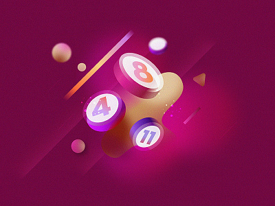 Game of Tet in VietNam - Lucky numbers design illustration vector