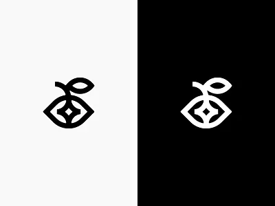 Personal Branding - Logomark branding eye fruit icon logo personal spark star visual