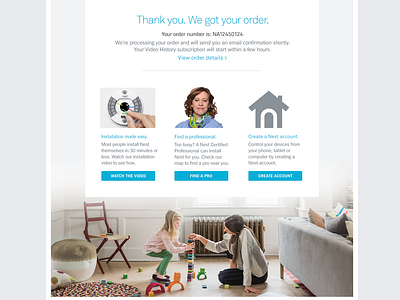 Nest Order Confirmation comfort email helpful nest order confirmation resourceful