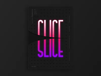 Day 005 - Slice 2019 365 days poster cesarparisot cisor cut dark design designeveryday dots gradient nemezyx pink pinkgradient posters slice sliced