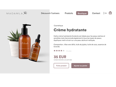 Madamla Cosmetics Shop Concept adobe xd design graphism uidesign ux design web design