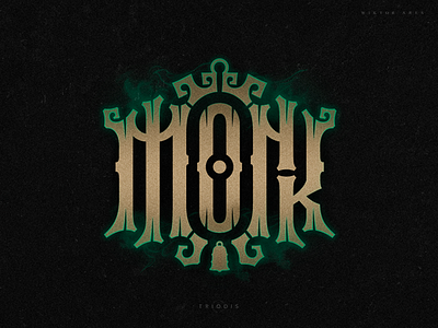 Monk clothing design game high style illustration lettering logo logotype music tshirt typography warcraft wiktor ares world of warcraft wow