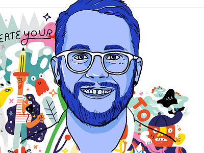 Illustration: Andy J. Miller / Dr. Pizza andy j miller creative pep talk design fan art illustration keynote presentation