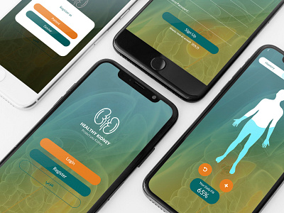 Healthy Kidney gradient medical mobile mobile app ui uidesign ux