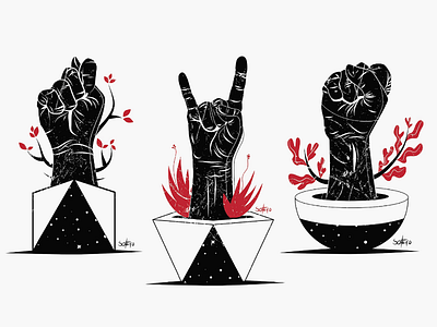 RESIST editorial hands illustration illustrations ilustrador